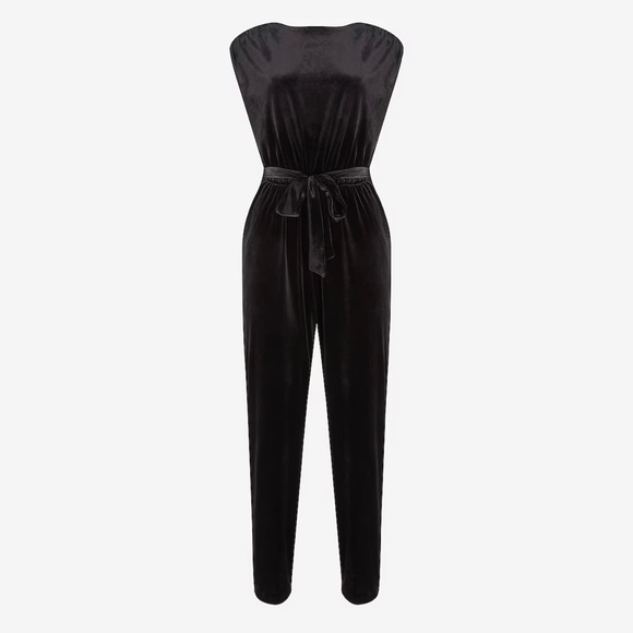 Velvet Jumpsuit - Picture 2 of 4